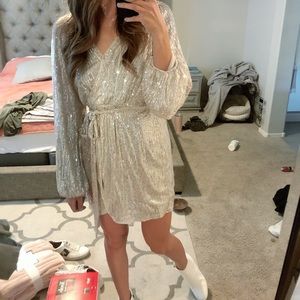 Champagne Sequin Dress Mini